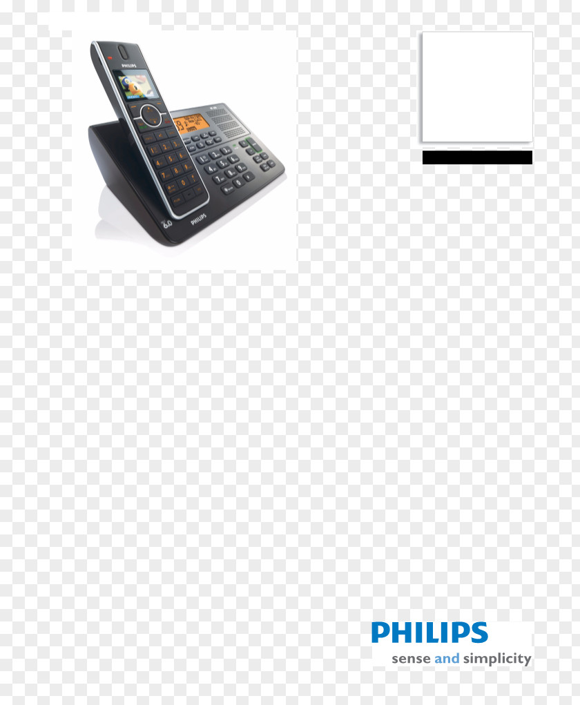 Digital Enhanced Cordless Telecommunications Numeric Keypads Philips SE6582B Telephone Electronics PNG