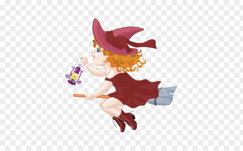 Cartoon Flying Little Witch Boszorkxe1ny Illustration PNG