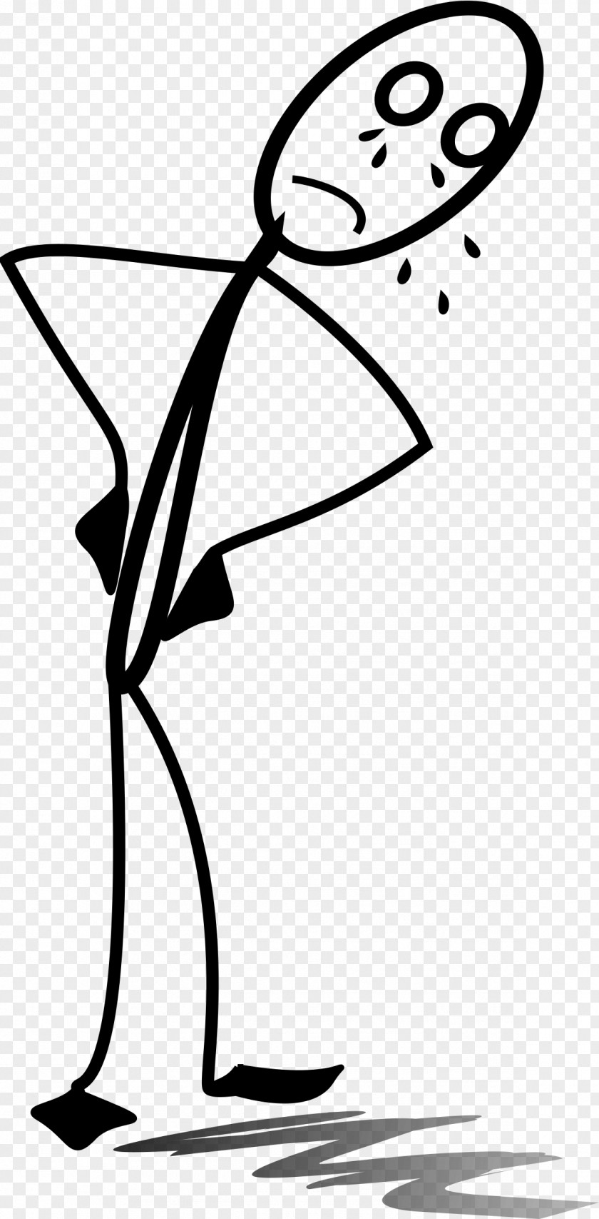 Sad Stick Figure Sadness Drawing Clip Art PNG