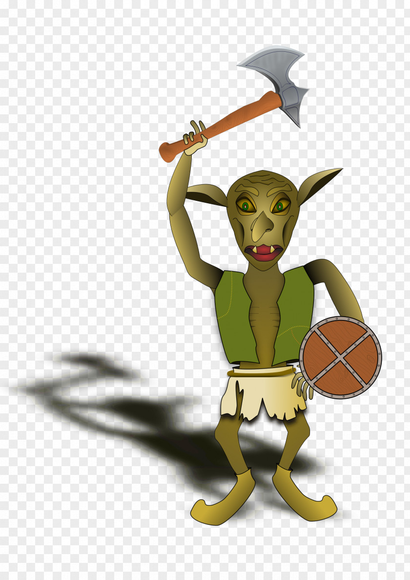 Axe Green Goblin Clip Art PNG