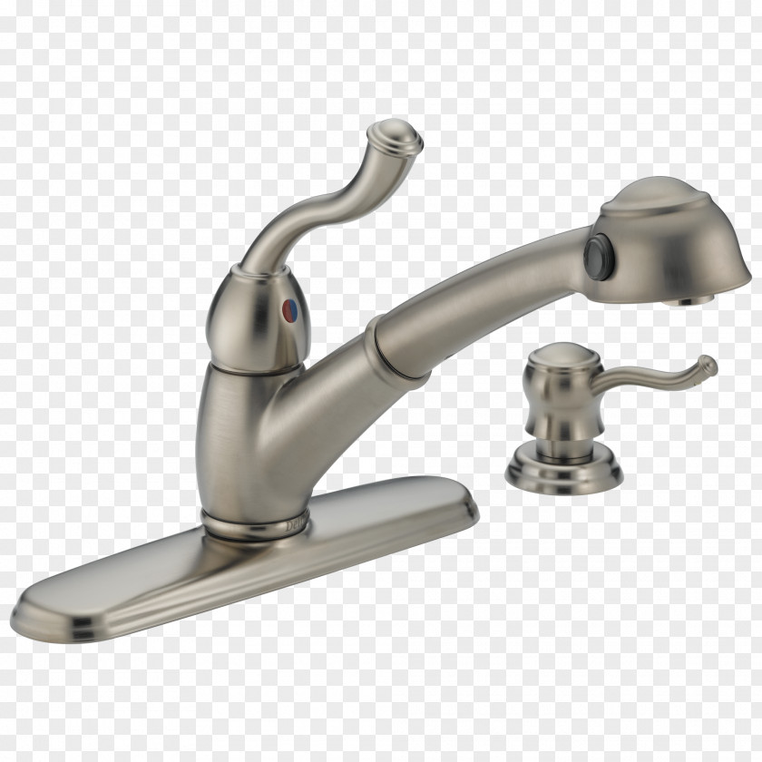 Brass Tap Handle Kitchen Soap Dispenser PNG