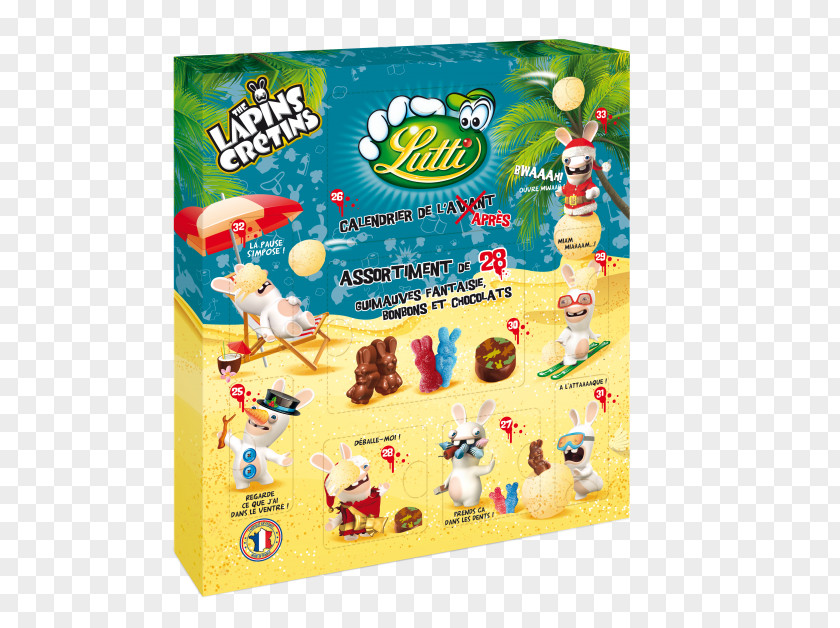 Candy Advent Calendars Raving Rabbids Gummi Lutti SAS PNG