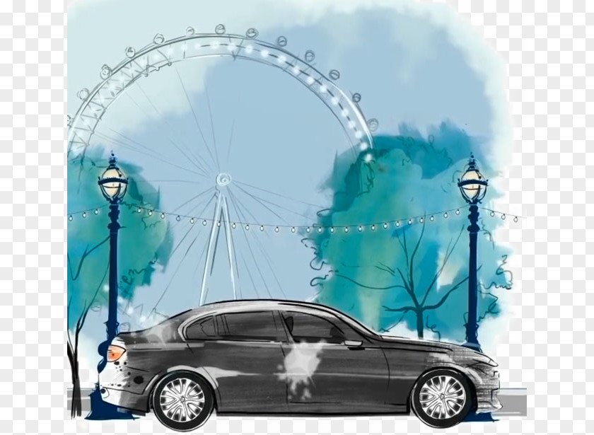 Ferris Wheel Car Illustration United Kingdom PNG