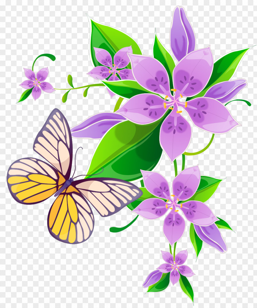Flower Floral Design Clip Art Purple Sticker PNG