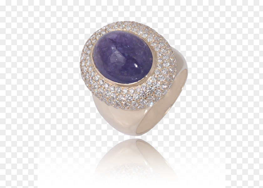 Sapphire Amethyst Ring Pierre Précieuse Diamond PNG