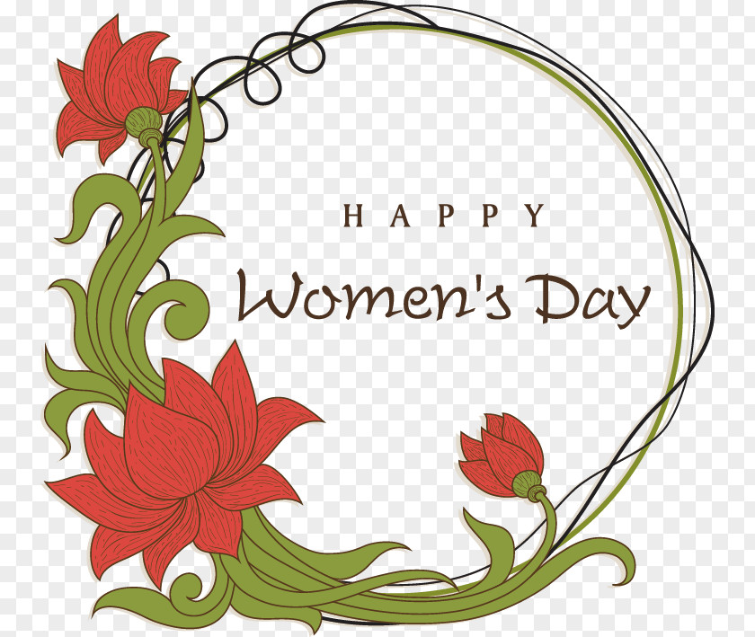Women's Day Flowers Decorative Elements International Womens Wish Greeting Card Happiness PNG