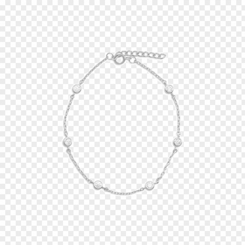 Bezel Chain Bracelet Necklace Silver Earring Anklet PNG