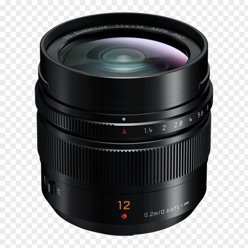 Camera Lens Panasonic Lumix G Leica DG Summilux 12mm F1.4 ASPH H-X012 Micro Four Thirds System PNG