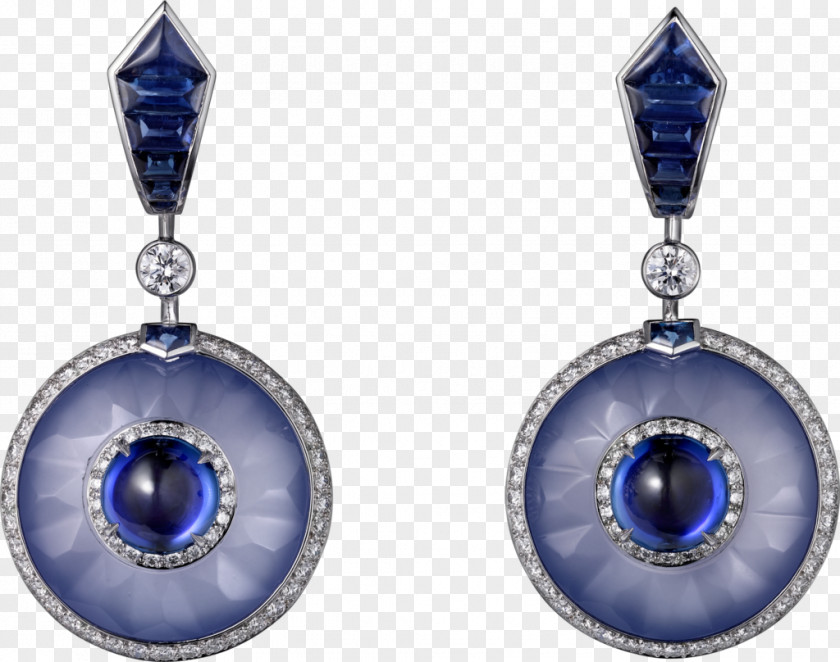 Sapphire Earring Cartier Jewellery Gemstone PNG