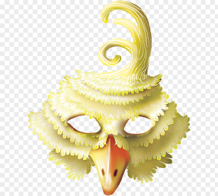 Clown Mask Beak Yellow Close-up PNG