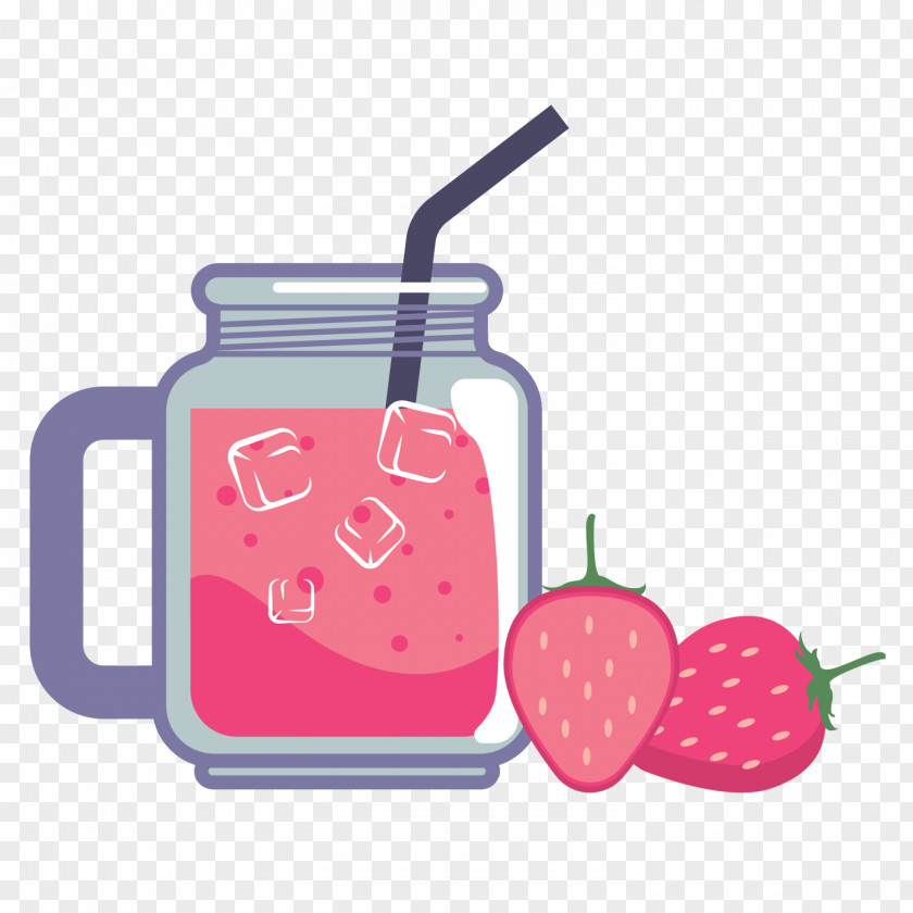 Jugo De Fresa Strawberry Juice Pineapple Fruit Drink PNG
