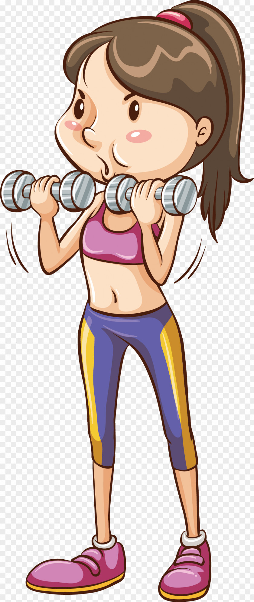Juvenile Fitness School Enrollment Weight Training Dumbbell Clip Art PNG