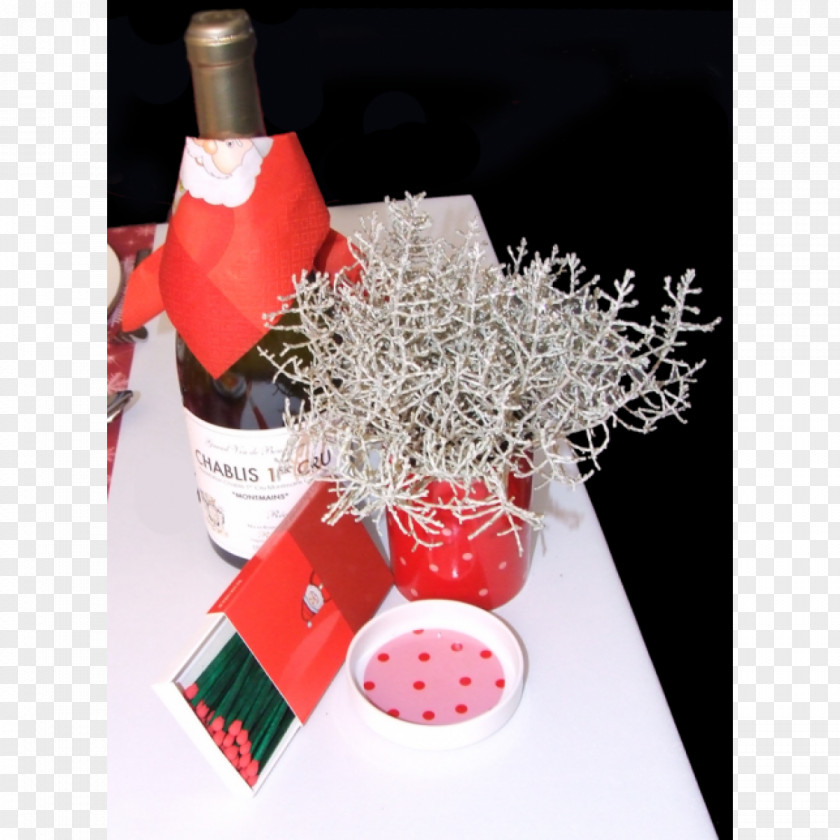 Santa Claus Design Champagne Glass Bottle PNG