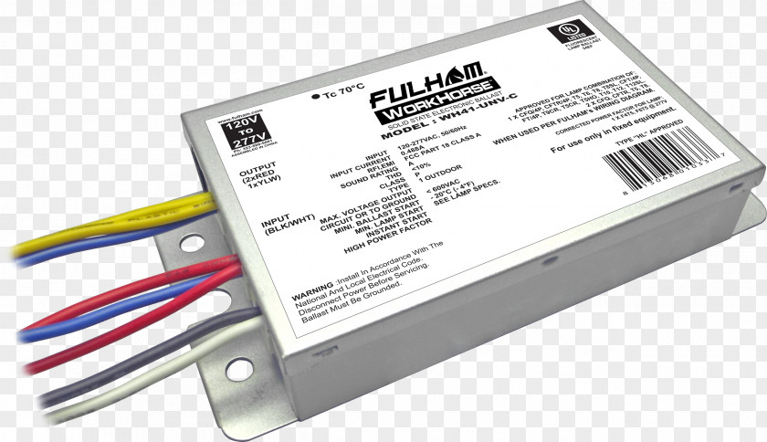 FULHAM Electrical Ballast Wiring Diagram Wires & Cable Schematic PNG