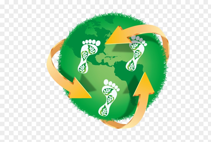 Green Earth Footprints Poster PNG