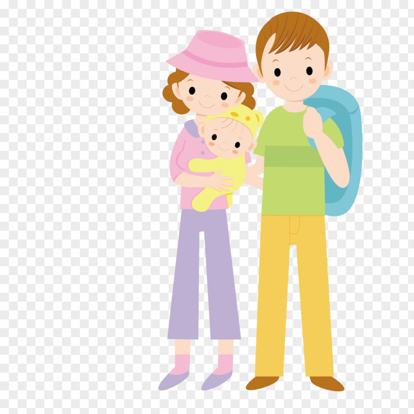 Hold The Baby's Parents Child Parent Cartoon Infant PNG