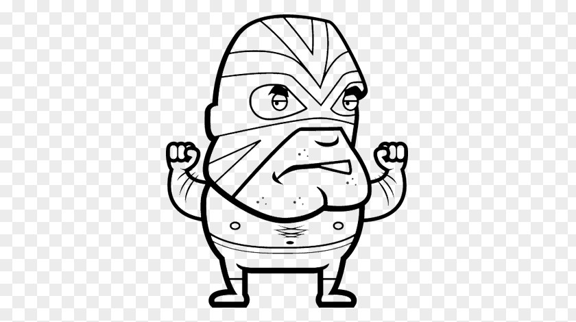 Lucha Libre Professional Wrestler Drawing Mask PNG