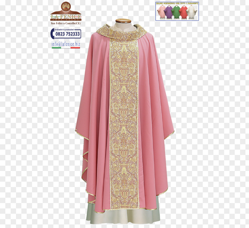 Damasco Chasuble Pink Vestment Stole Dalmatic PNG