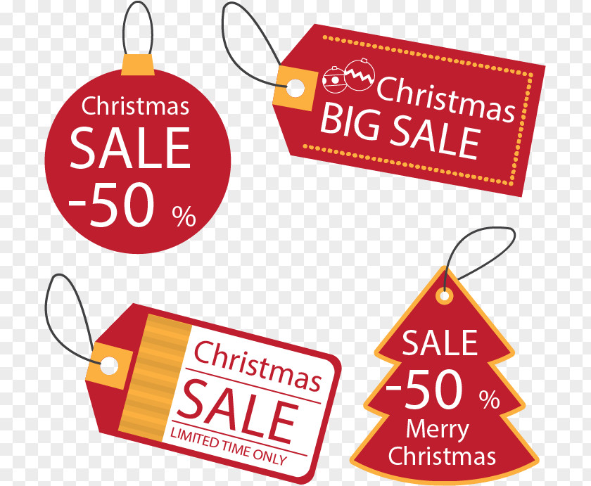 Red Christmas Discount Tags Tree Sales Discounts And Allowances PNG