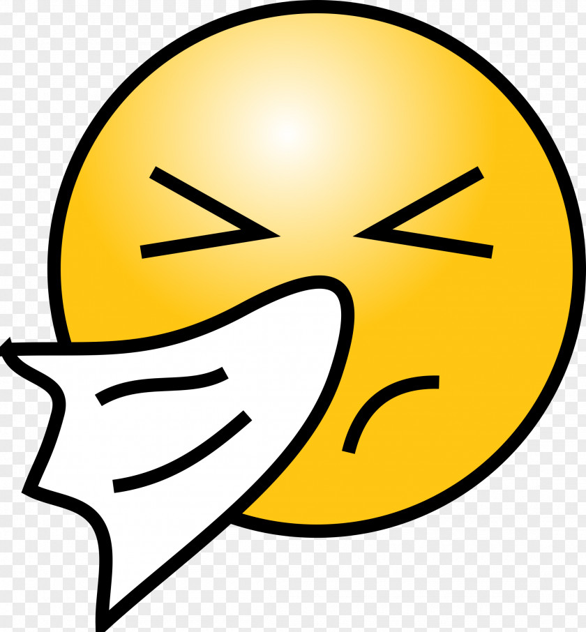 Smiley Sneeze Emoticon Clip Art PNG
