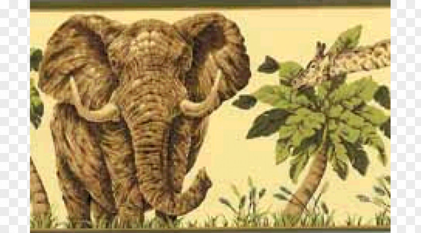 Animals Jungle Indian Elephant African York Wallcoverings Inc Wallpaper PNG
