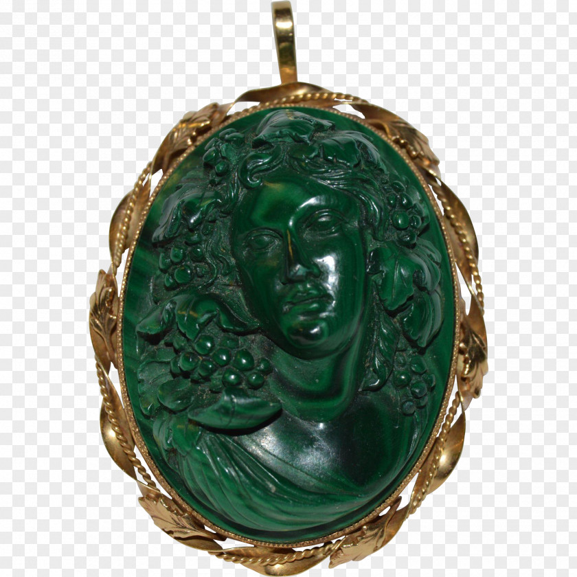 Emerald Locket Cameo Brooch Jewellery PNG