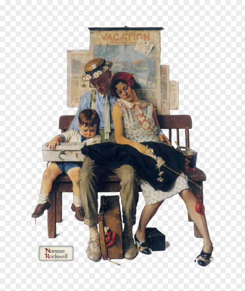 Family Summer Norman Rockwell Paintings Museum Saturday Evening Post Marble Champion PNG
