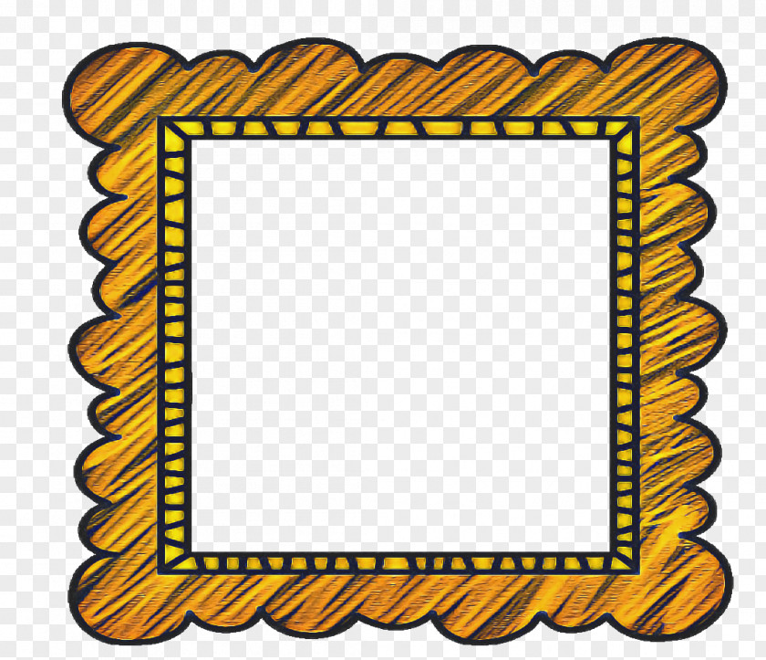Picture Frame Yellow Background PNG