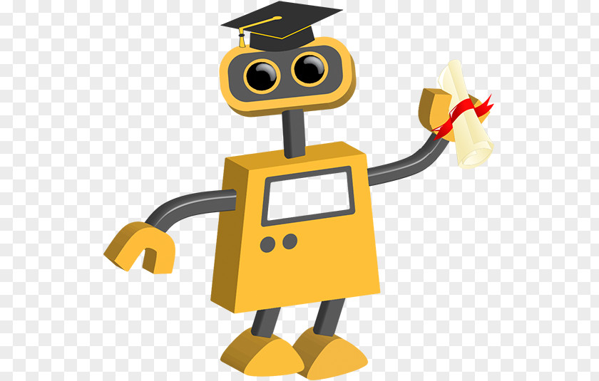 Graduation Element Robot Cartoon Animation Clip Art PNG