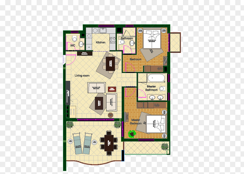 HillSide Floor Plan Square Meter PNG