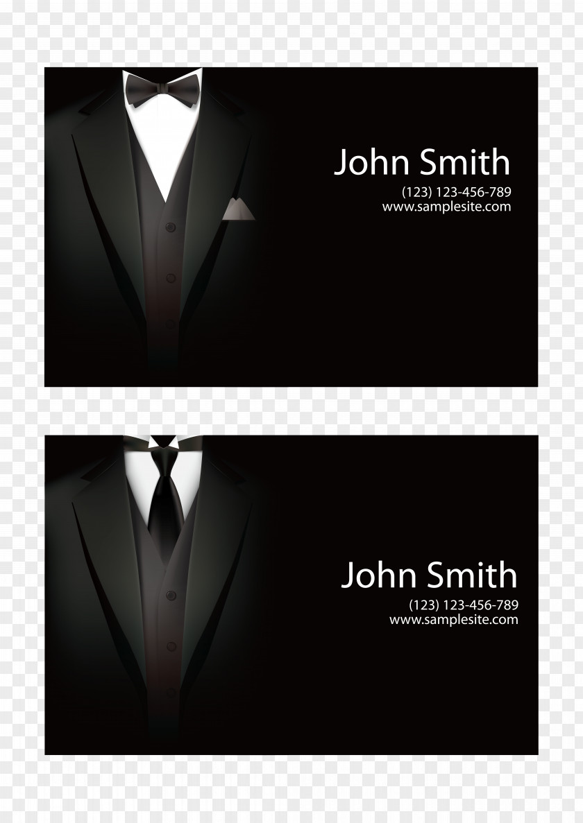 Tag Suit Business Card PNG