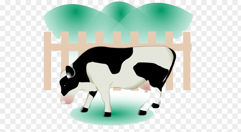 A Cow Holstein Friesian Cattle Dairy Milk Illustration PNG