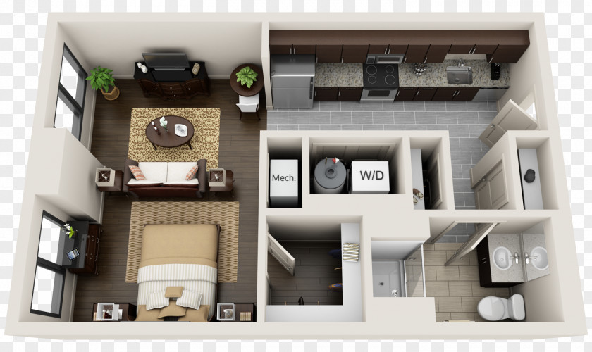 Bathroom Interior 3D Floor Plan Apartment House PNG