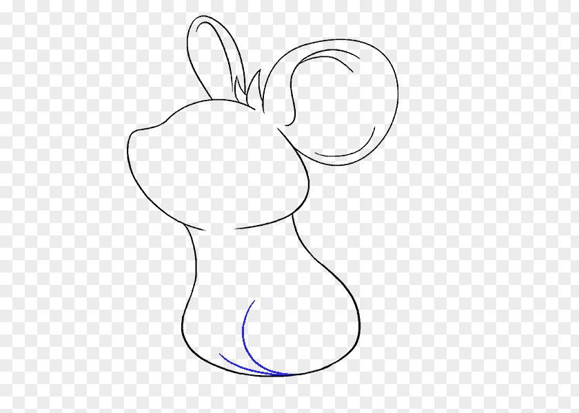 Curved Line Hare Domestic Rabbit Easter Bunny Drawing PNG