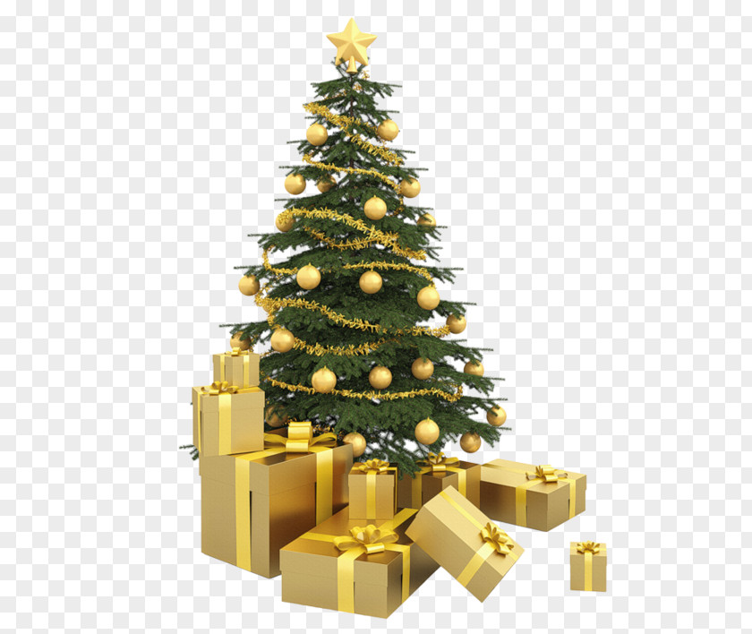 Golden Decoration Christmas Tree Stock Photography Ornament PNG