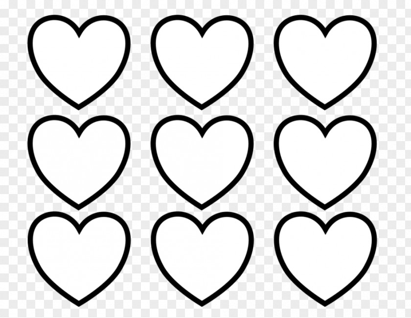Mini Heart Cliparts Valentines Day Coloring Book Clip Art PNG