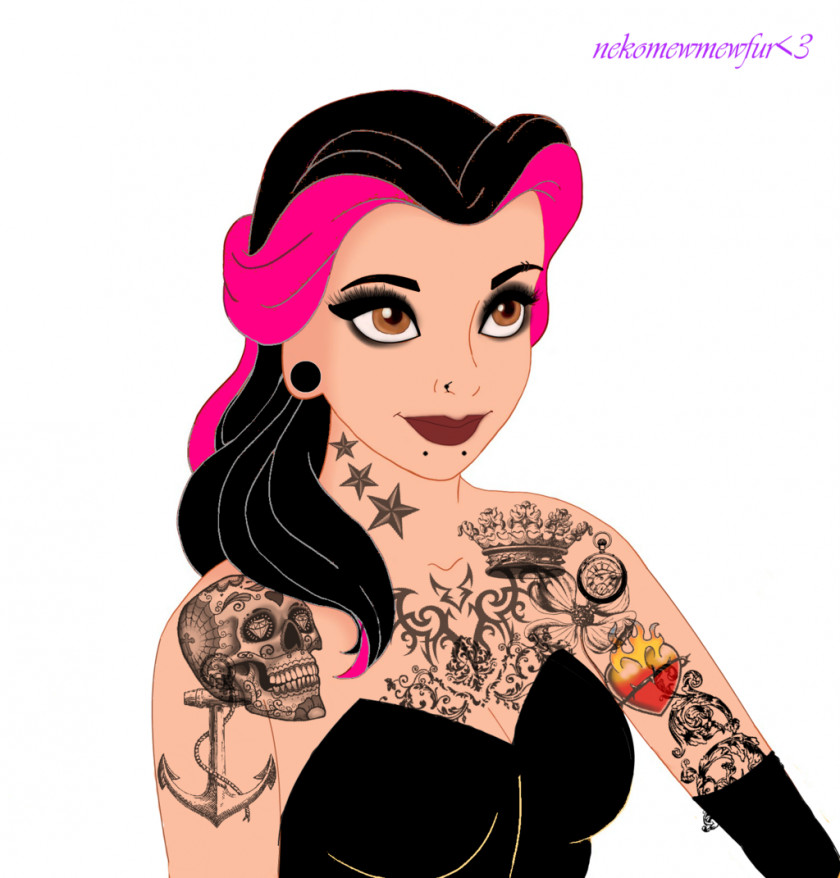 Belle Pocahontas Punk Rock Disney Princess PNG