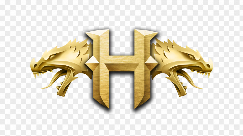 Hydra Button Logo Gold Font Product Design PNG