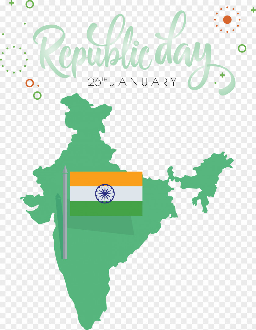 India Republic Day Map 26 January PNG