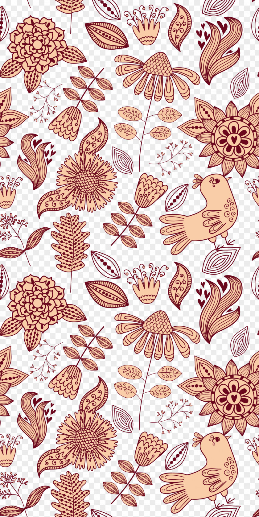 Coffee Flower And Bird Background Visual Arts Download PNG