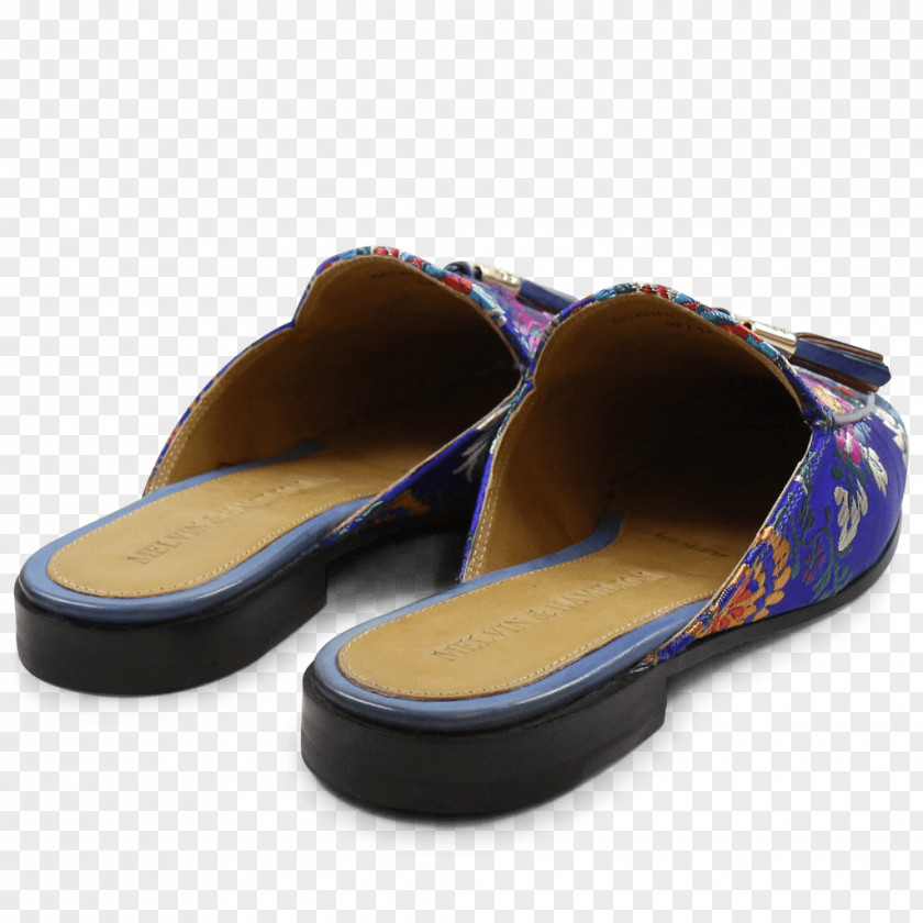 Electric Blue Slipper Slip-on Shoe PNG