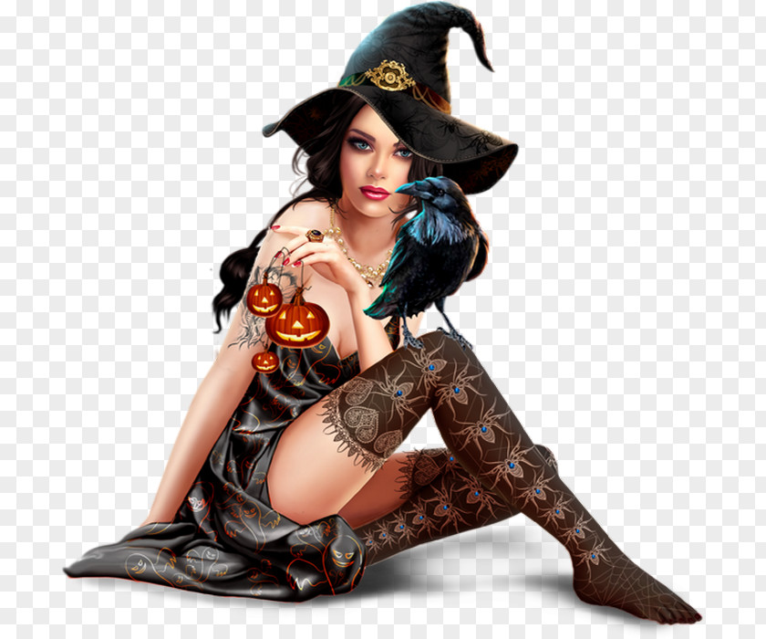 Witch Image Halloween Model Fashion Photography PNG