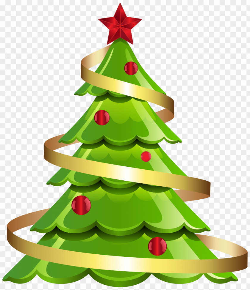 Christmas Tree Large Clipart Image Donald Duck Santa Claus PNG