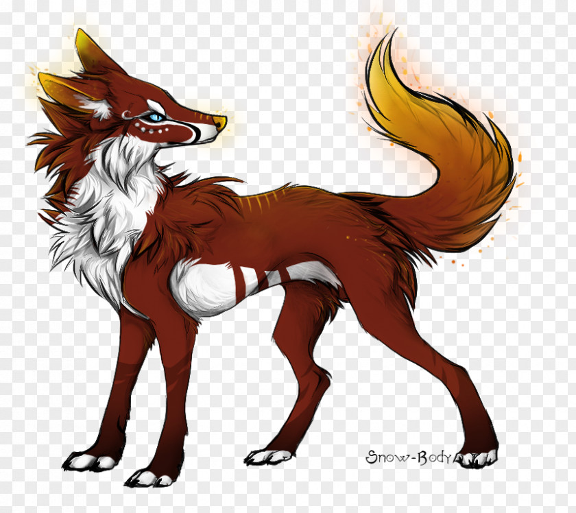 Fox Elemental Canidae Fire Demon PNG