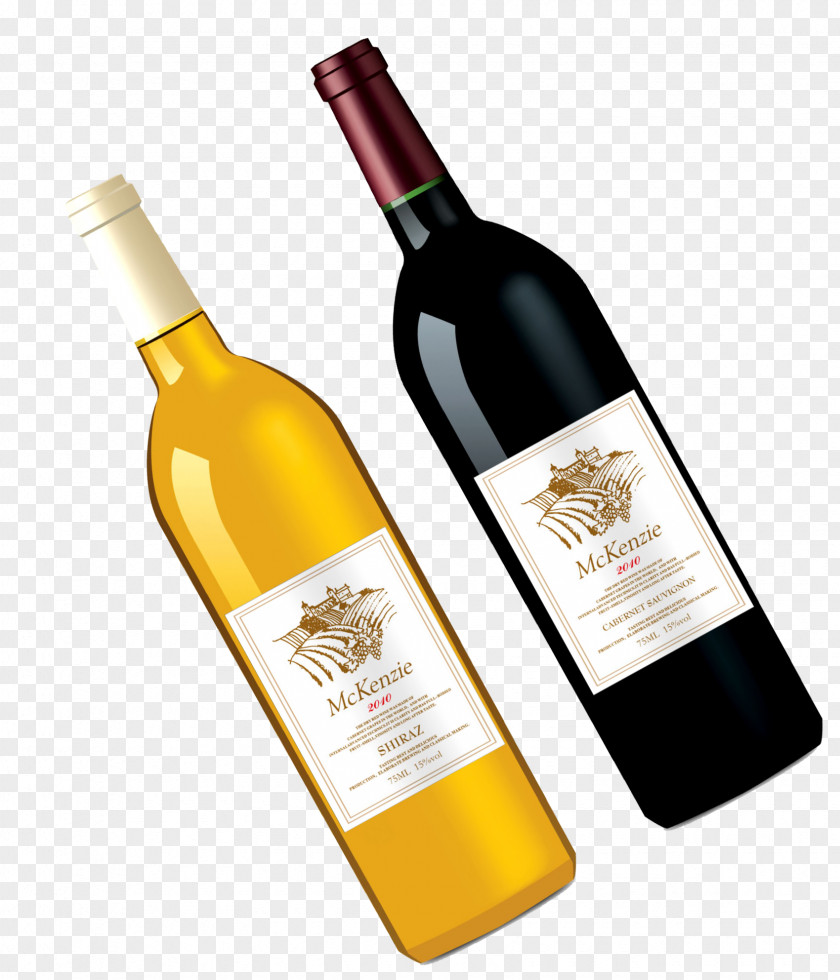 Two Bottles Of Red Wine Juice Bottle PNG