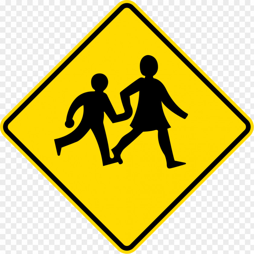 Warning Sign Pedestrian Crossing Safety Traffic PNG