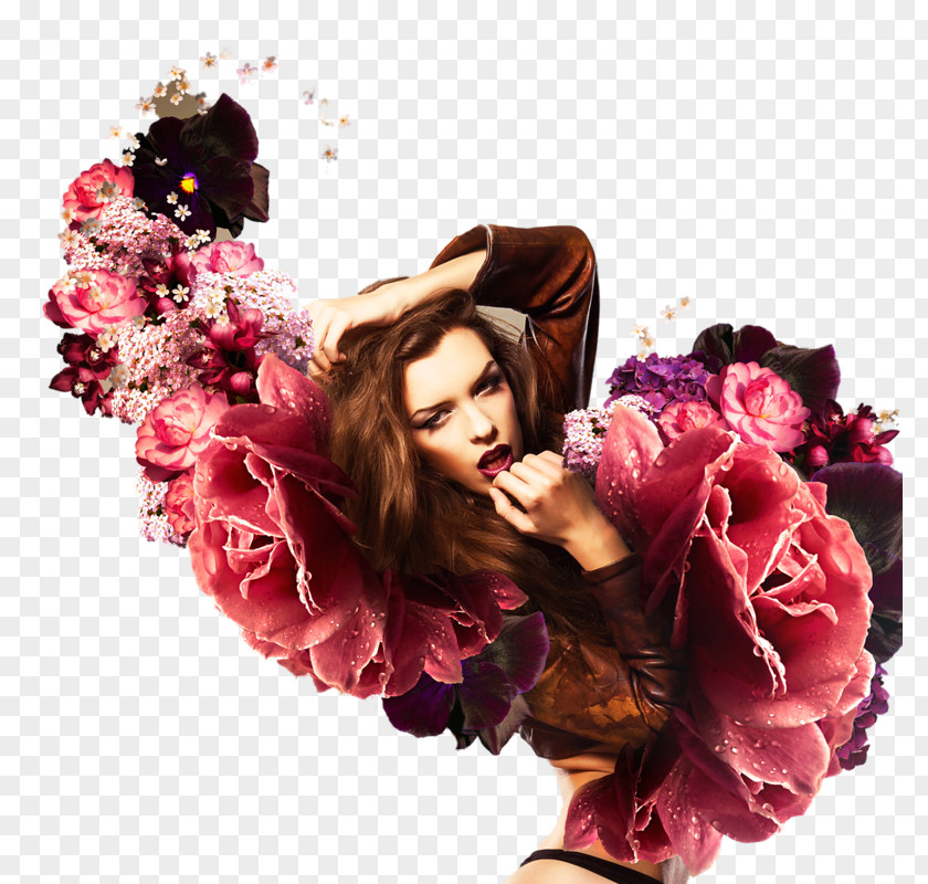 Woman Flower Stock Photography Canvas PNG