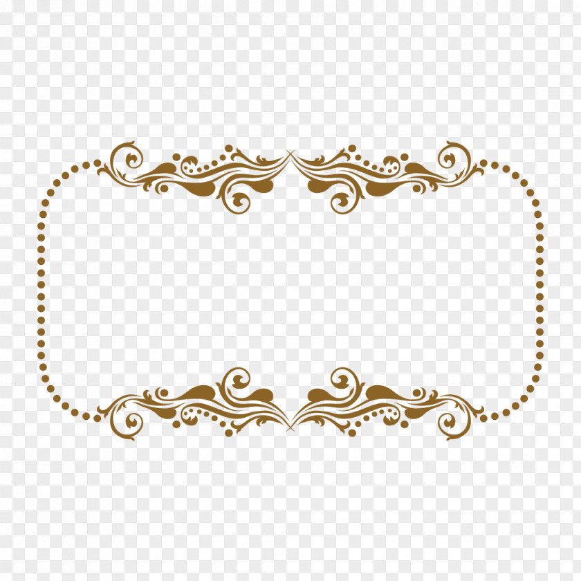 Classical Gold Frame Pattern PNG