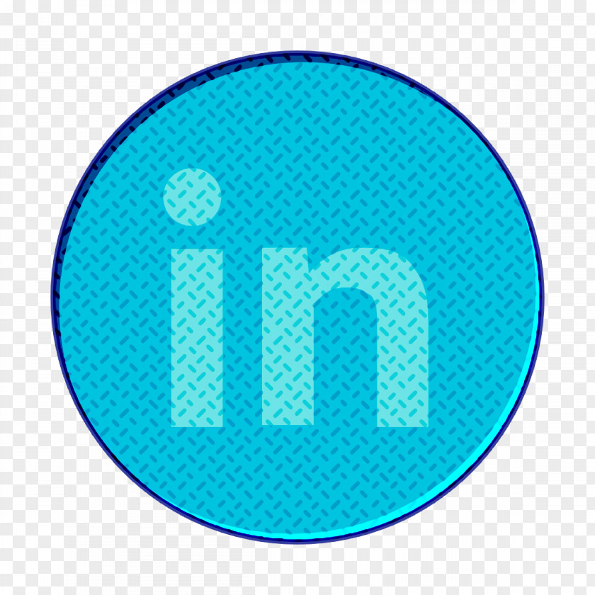 Electric Blue Teal Ico Icon Linkedin Media PNG