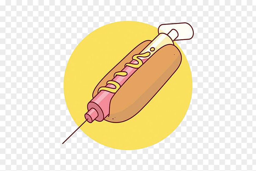 Hot Dog Syringe Toast Injection Illustration PNG